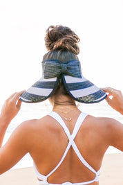 Foldable Wide Stripe Bow Visor