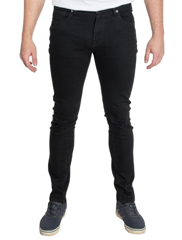 Knee Rip Rip Slim Taper Denim Jeans
