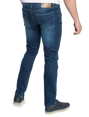 Knee Rip Rip Slim Taper Denim Jeans