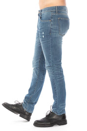 Distressed Slim Taper Denim Jeans