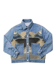 Contrast Denim Western Jacket