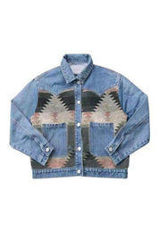 Contrast Denim Western Jacket