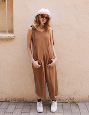 Faye Jumpsuit Saddle