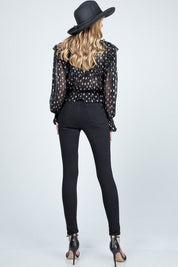 DISTRESSED MID RISE SKINNY
