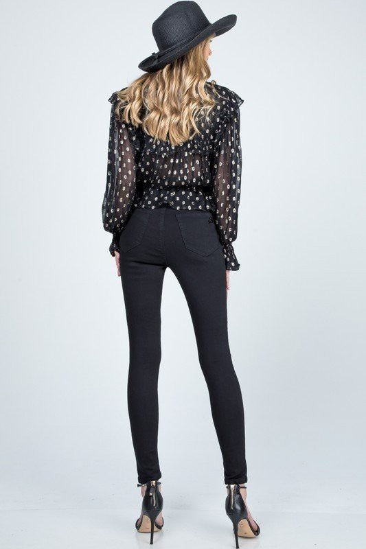 DISTRESSED MID RISE SKINNY