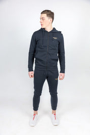 Men Sweatpants Sweatshirts 2 Pieces Outfit Blue