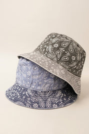 Paisley Pattern Cotton Safari Bucket Hat