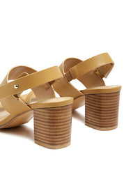 Rag&Co Gertude Slingback Block Heel Leather Sandal