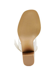 Rag&Co Gertude Slingback Block Heel Leather Sandal