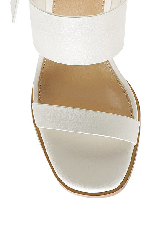 Rag&Co Gertude Slingback Block Heel Leather Sandal