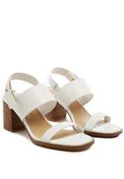 Rag&Co Gertude Slingback Block Heel Leather Sandal
