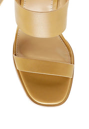 Rag&Co Gertude Slingback Block Heel Leather Sandal