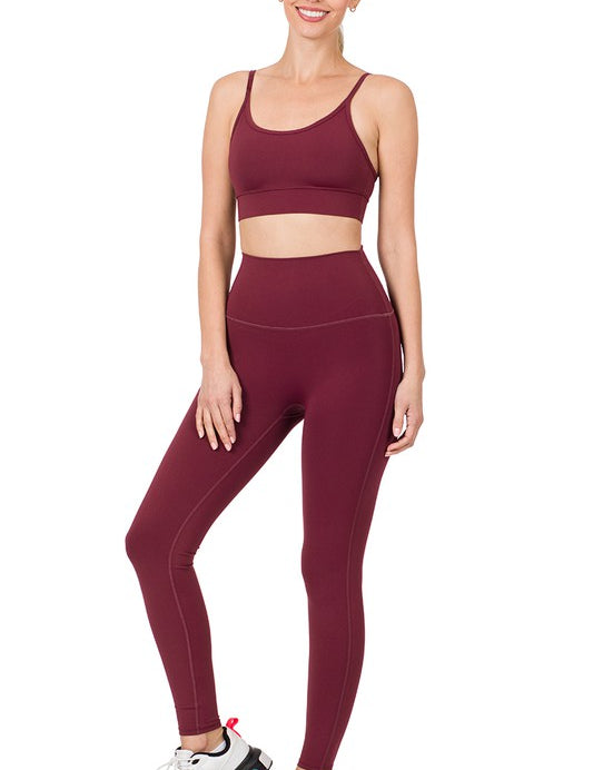 ATHLETIC CAMI BRA & LEGGINGS SET