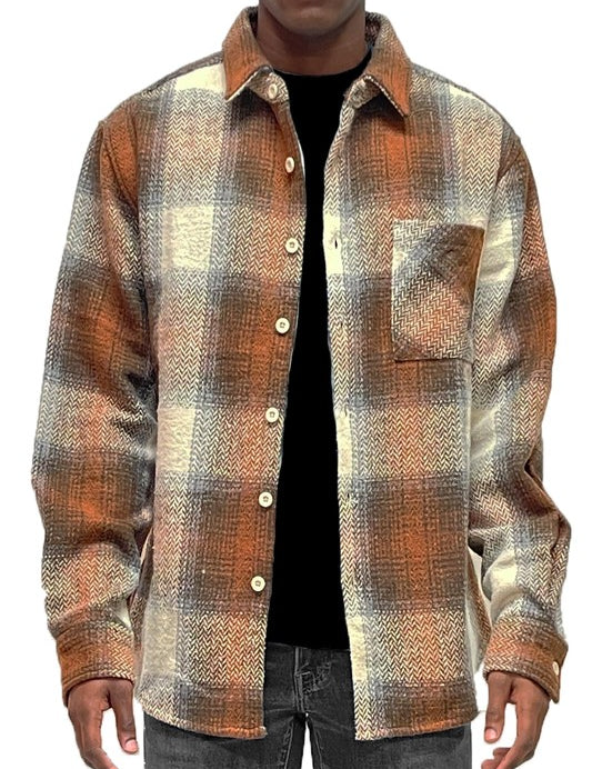 Mens Flannel Shirt Jacket Shacket