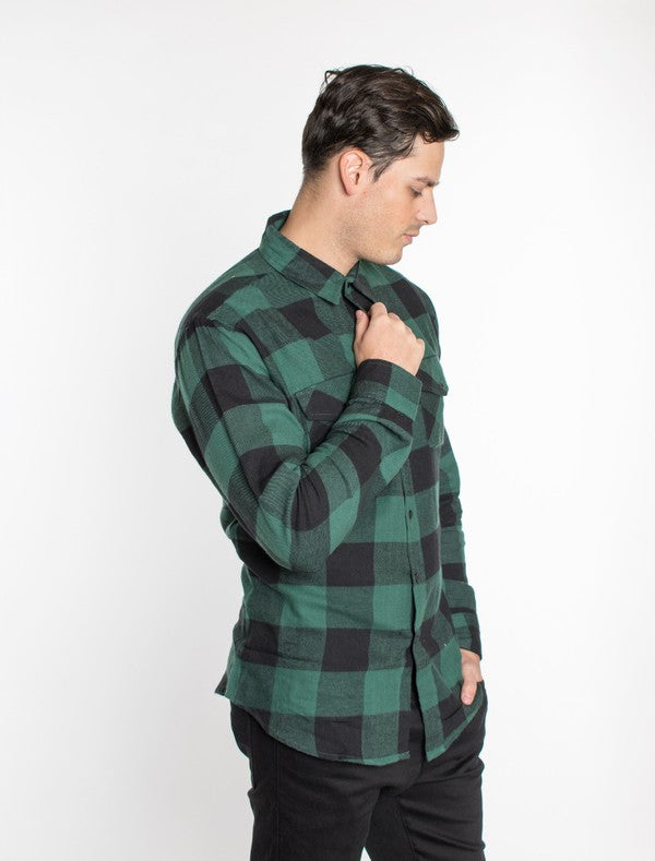 Flannel Shirt Green Black