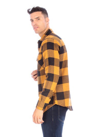 Vintage Mustard Flannel Shirt for Men -