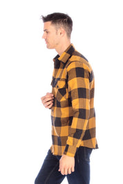 Vintage Mustard Flannel Shirt for Men -
