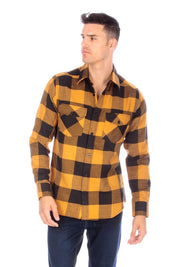 Vintage Mustard Flannel Shirt for Men -