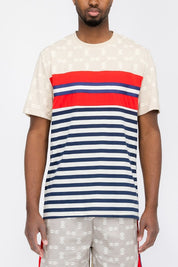 Chain Link Print Short Sleeve Tshirt