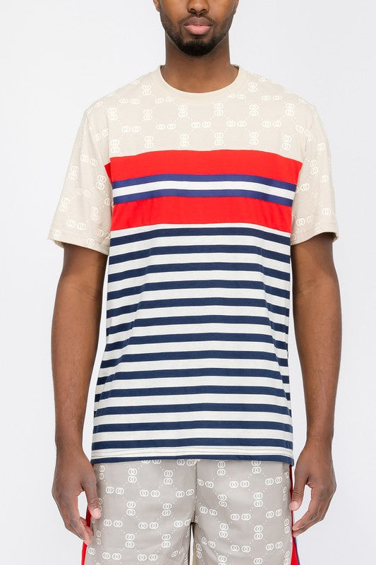 Chain Link Print Short Sleeve Tshirt