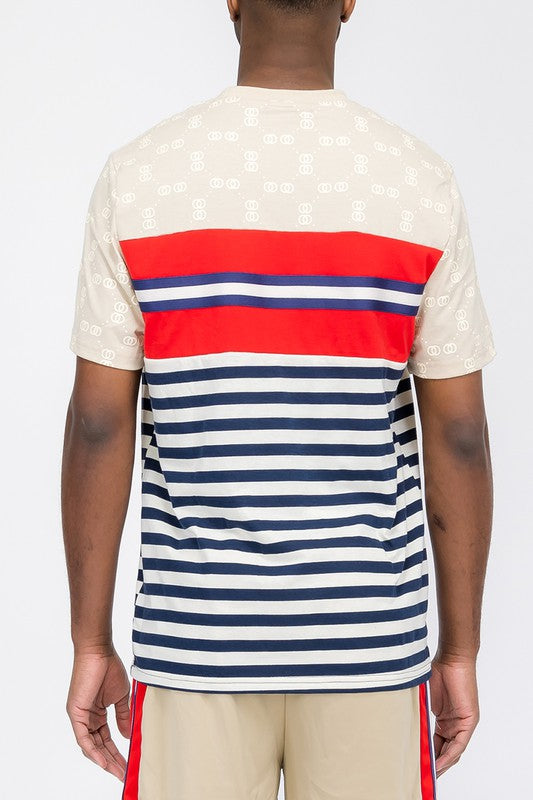 Chain Link Print Short Sleeve Tshirt