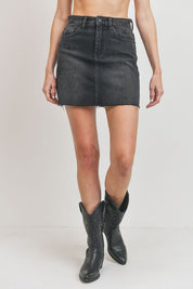 90's VINTAGE DENIM MINI SKIRT