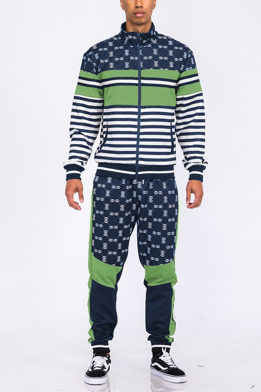 Men's Chain Link Track Suit Hoodie & Sweatshirt
