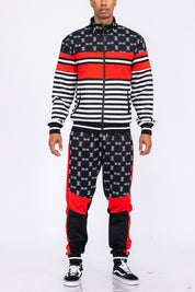 Men's Chain Link Track Suit Hoodie & Sweatshirt