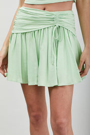 SIDE RUCHED RUFFLE SKORT
