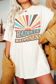 Radiate Happiness Oversized Graphic Tee