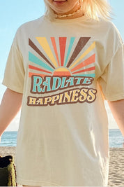 Radiate Happiness Oversized Graphic Tee