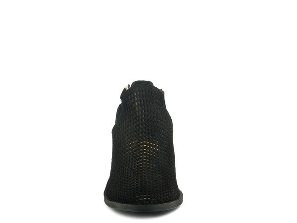 Rosalyn Black Block Heeled Cut Out Sandal