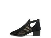 Rosalyn Black Block Heeled Cut Out Sandal