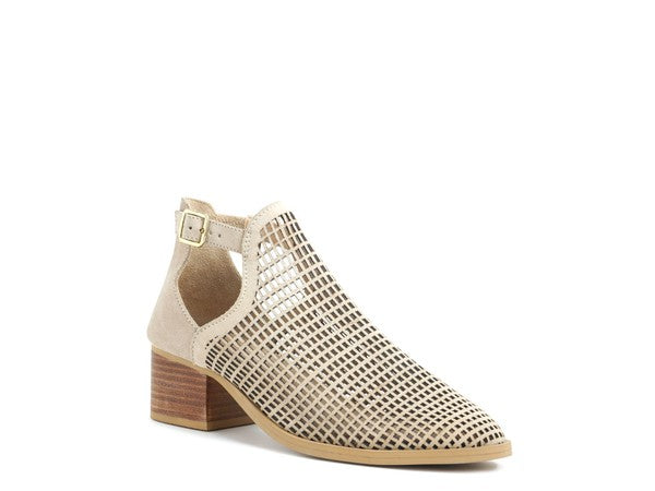 Rosalyn Black Block Heeled Cut Out Sandal