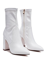 London Rag Zahara Pointed Block Heeled Boot