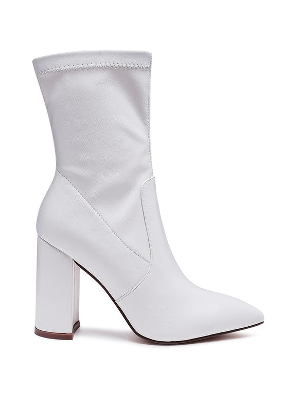 London Rag Zahara Pointed Block Heeled Boot