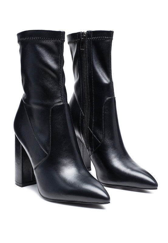 London Rag Zahara Pointed Block Heeled Boot