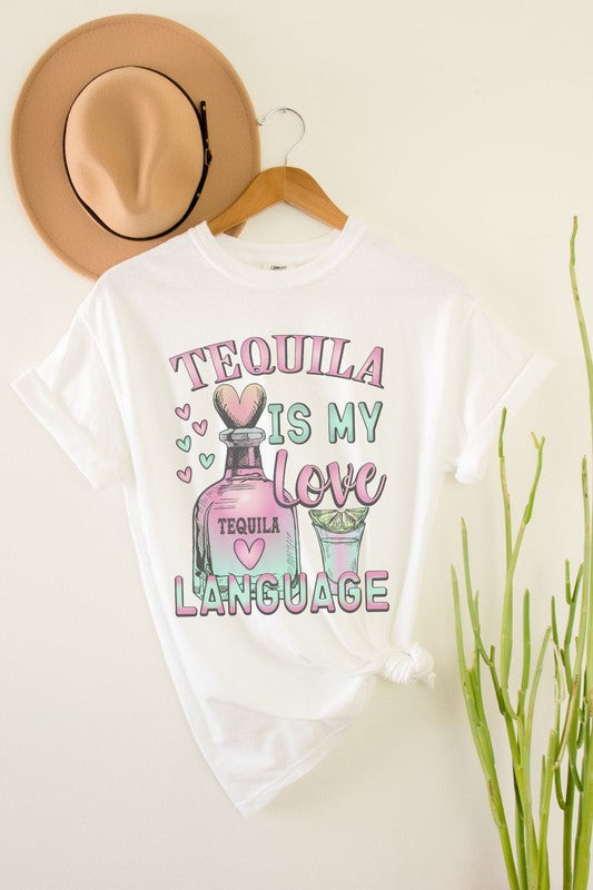 Tequila Love Language Oversized Graphic Tee