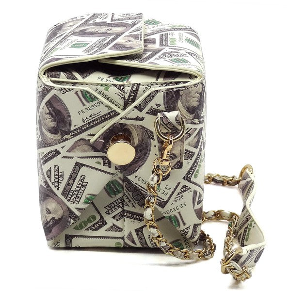 Lucky 100 Dollar Bills Takeout Box Chain Bag