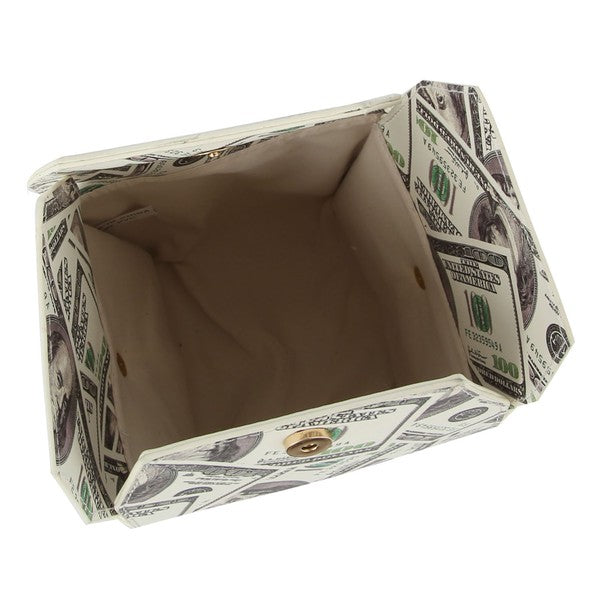 Lucky 100 Dollar Bills Takeout Box Chain Bag
