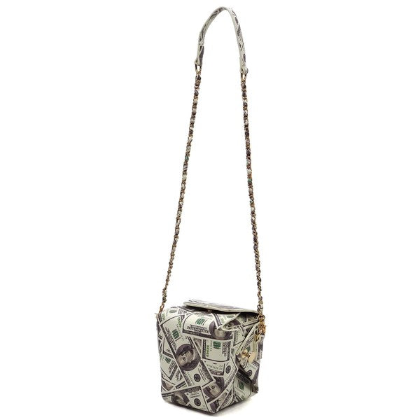 Lucky 100 Dollar Bills Takeout Box Chain Bag