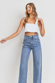 HIGH WAISTED SKATER JEANS