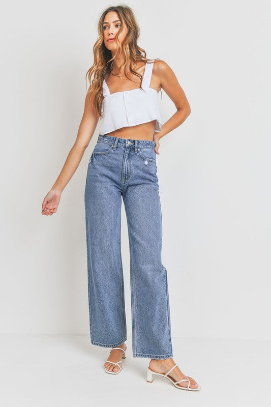 High Waisted Skater Jeans