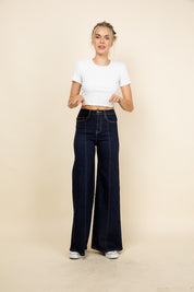 Wide Leg Flare Denim Jeans Pants