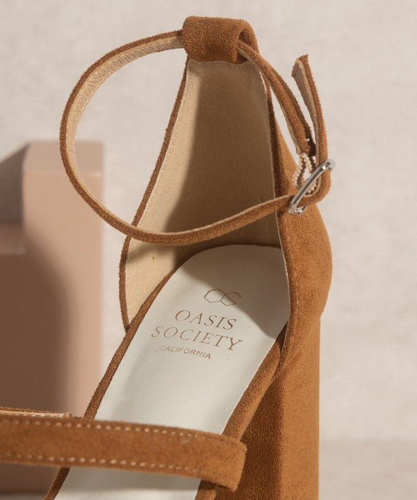 Oasis Society Raelynn Suede Platform Heels