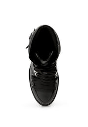 Willow Cushion Collared Lace Up High Ankle Boots