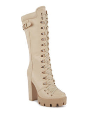 Magnolia Cushion Collared Lace Up Boots