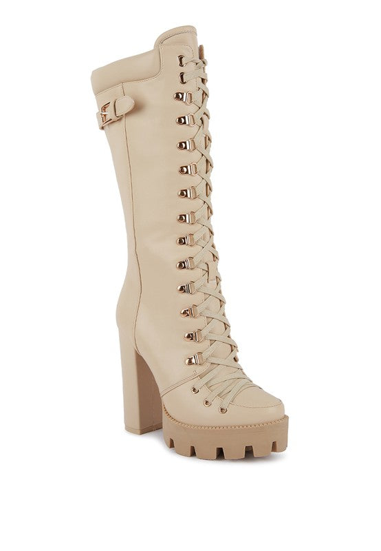 Magnolia Cushion Collared Lace Up Boots