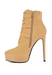 High Heeled Patent Pu Stiletto Boot