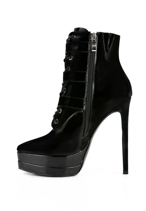 High Heeled Patent Pu Stiletto Boot